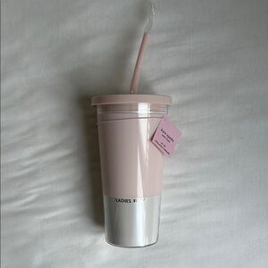 Ladies First Pink and Silver Tumbler